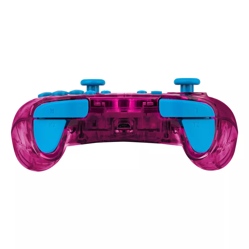 PDP Rock Candy: Bubblegum Peach pinkki, läpikuultava USB-peliohjain analoginen / digitaalinen Nintendo Switch, Nintendo Switch Lite, Nintendo Switch OLED