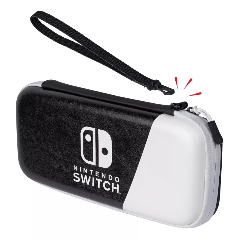 PDP ohut Deluxe: musta & valkoinen kovakuorinen kotelo Nintendo musta, valkoinen