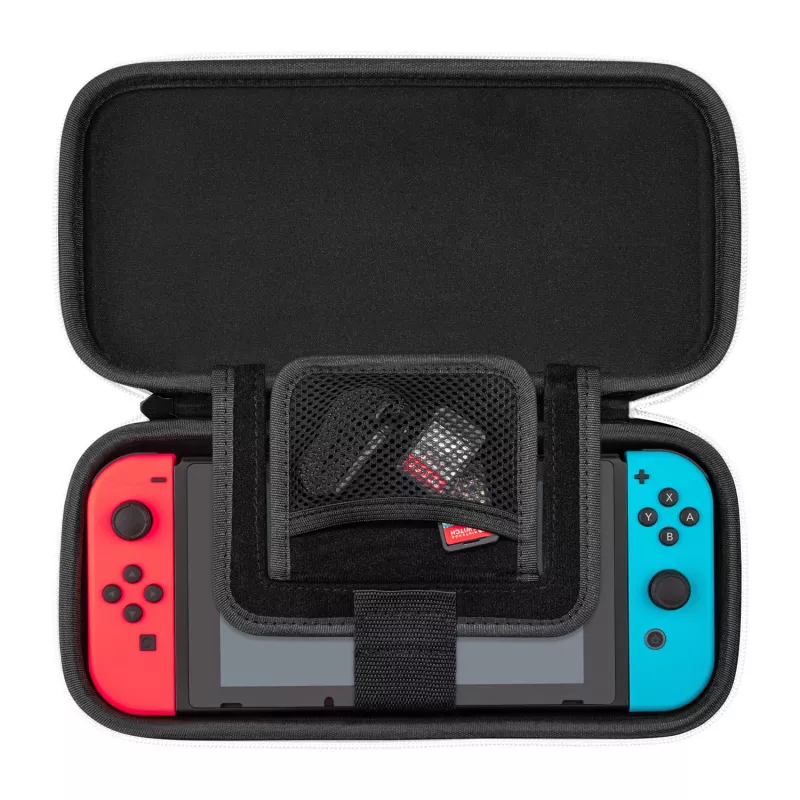 PDP ohut Deluxe: musta & valkoinen kovakuorinen kotelo Nintendo musta, valkoinen