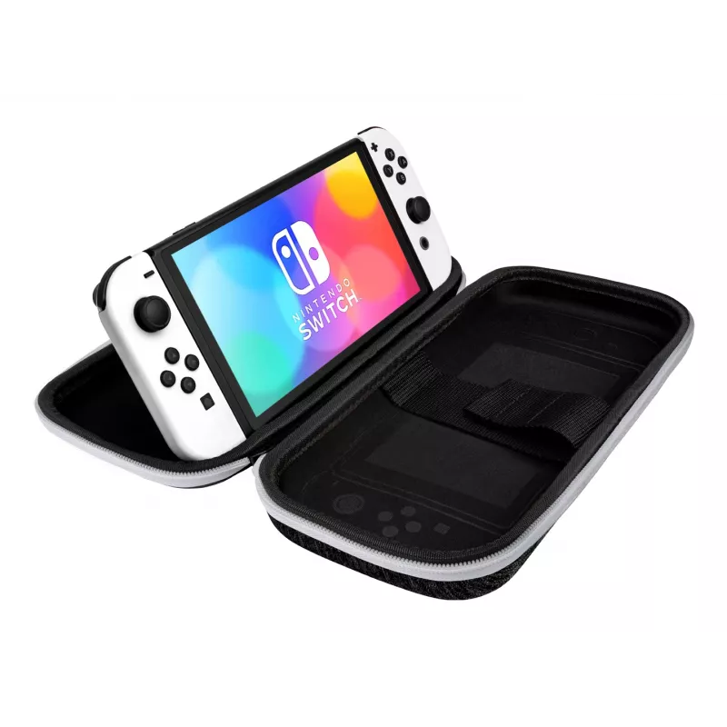 PDP ohut Deluxe: musta & valkoinen kovakuorinen kotelo Nintendo musta, valkoinen