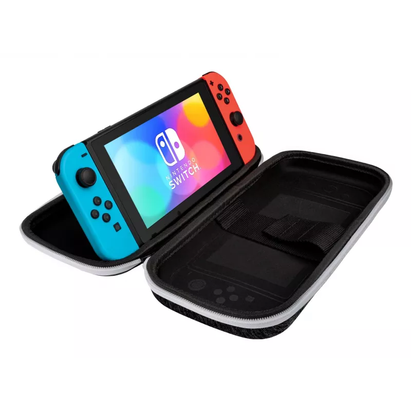 PDP ohut Deluxe: musta & valkoinen kovakuorinen kotelo Nintendo musta, valkoinen