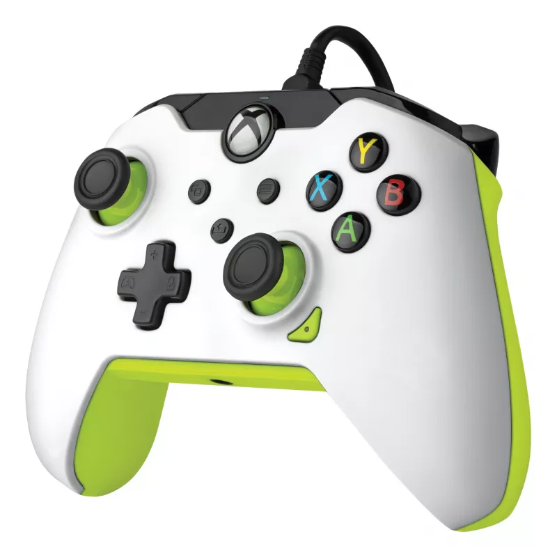 PDP johdollinen ohjain: Electric White - Xbox Series X|S, Xbox One, Xbox, Windows 10/11