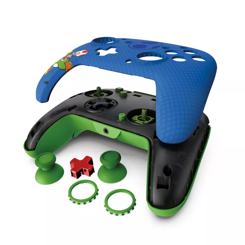 PDP REMATCH langallinen ohjain: Yoshi & Toad, peliohjain, Nintendo Switch, Nintendo Switch OLED, D-pad, Home-painike, analoginen/digitaalinen, langallinen, USB
