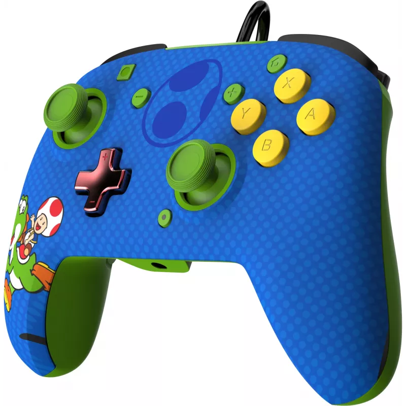 PDP REMATCH langallinen ohjain: Yoshi & Toad, peliohjain, Nintendo Switch, Nintendo Switch OLED, D-pad, Home-painike, analoginen/digitaalinen, langallinen, USB