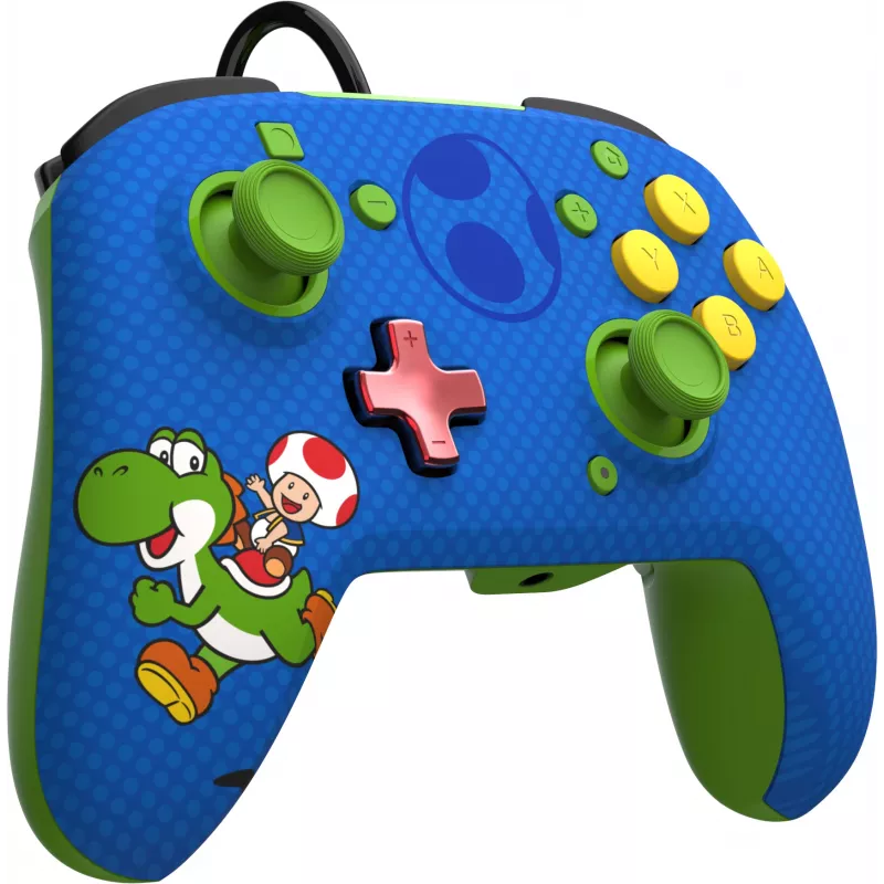 PDP REMATCH langallinen ohjain: Yoshi & Toad, peliohjain, Nintendo Switch, Nintendo Switch OLED, D-pad, Home-painike, analoginen/digitaalinen, langallinen, USB