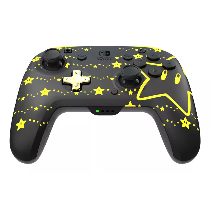 PDP REMATCH GLOW musta, keltainen peliohjain analoginen/digitaalinen Nintendo Switch, Nintendo Switch OLED