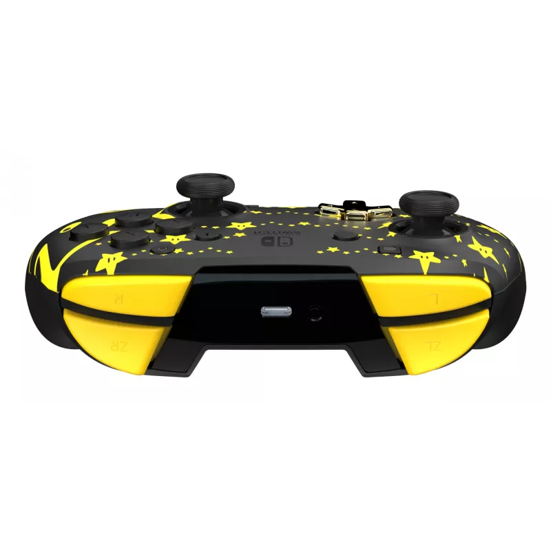 PDP REMATCH GLOW musta, keltainen peliohjain analoginen/digitaalinen Nintendo Switch, Nintendo Switch OLED