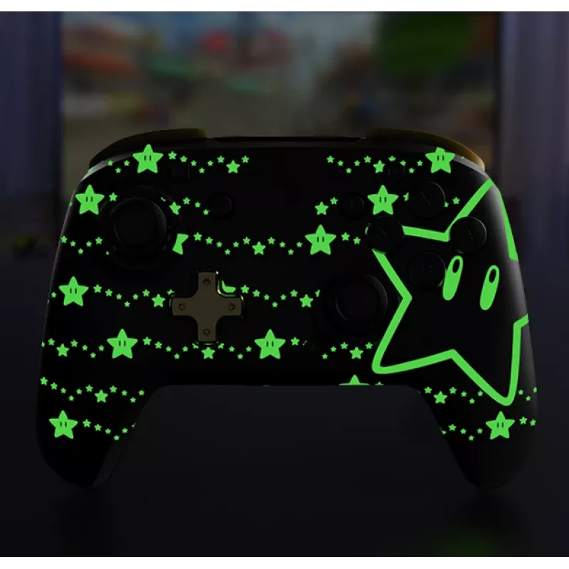 PDP REMATCH GLOW musta, keltainen peliohjain analoginen/digitaalinen Nintendo Switch, Nintendo Switch OLED