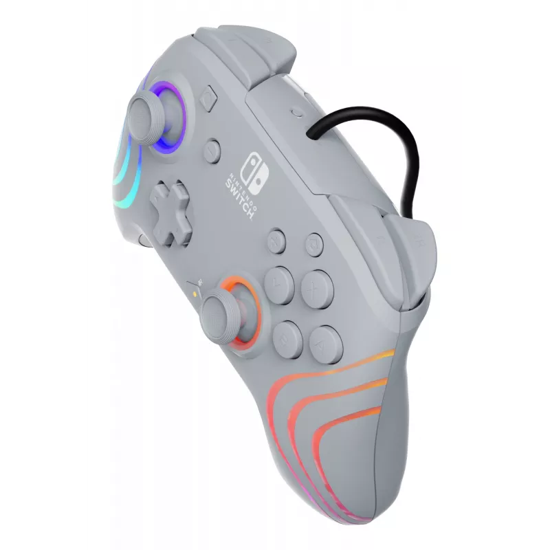 PDP Afterglow Wave harmaa USB-peliohjain analoginen/digitaalinen Nintendo Switch, Nintendo Switch OLED