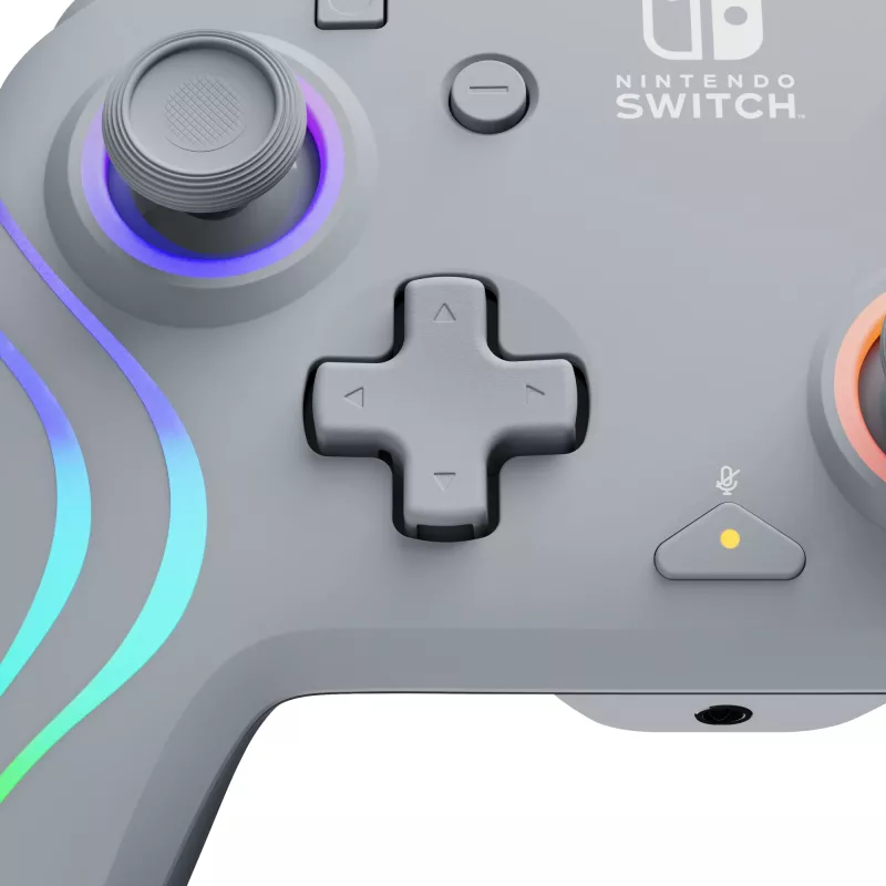 PDP Afterglow Wave harmaa USB-peliohjain analoginen/digitaalinen Nintendo Switch, Nintendo Switch OLED