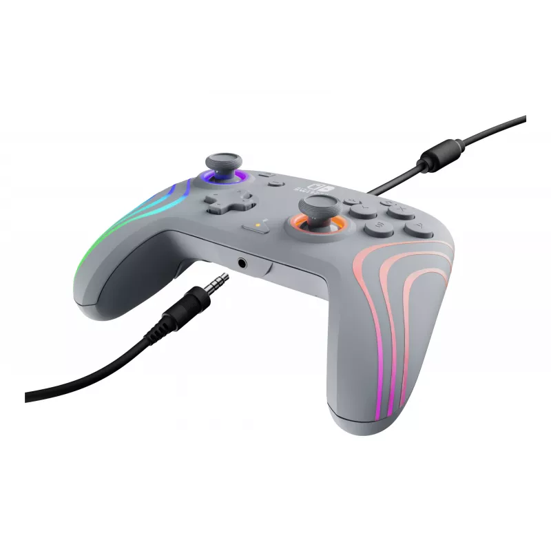 PDP Afterglow Wave harmaa USB-peliohjain analoginen/digitaalinen Nintendo Switch, Nintendo Switch OLED