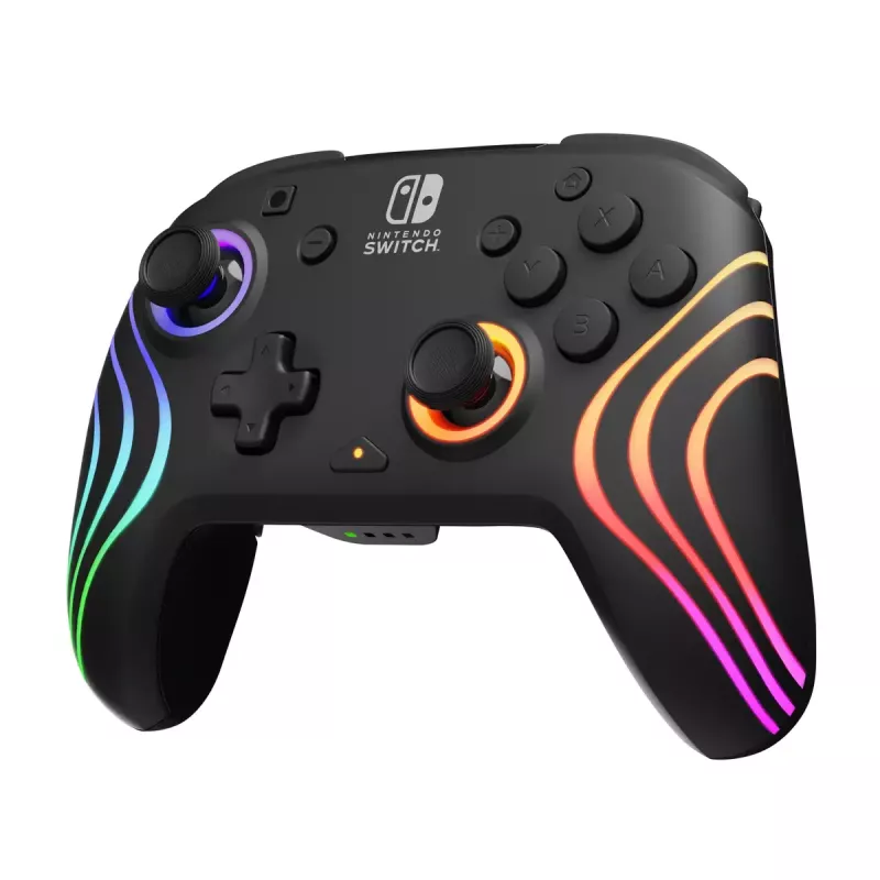 PDP Afterglow Wave musta USB-peliohjain analoginen/digitaalinen Nintendo Switch, Nintendo Switch Lite, Nintendo Switch OLED