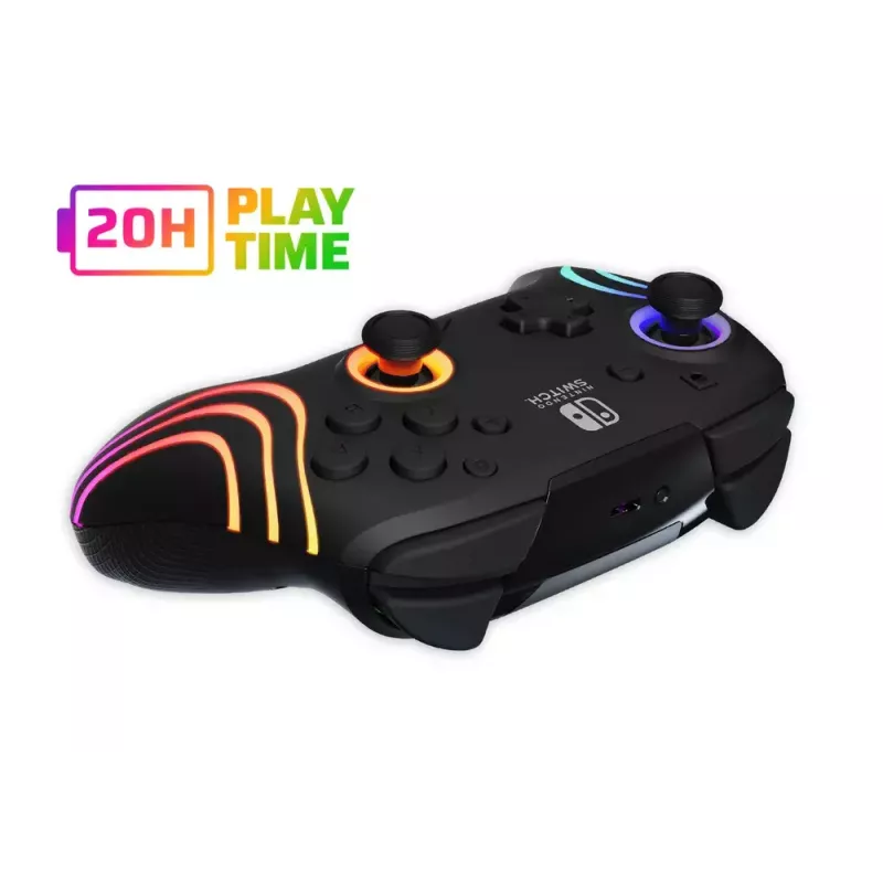 PDP Afterglow Wave musta USB-peliohjain analoginen/digitaalinen Nintendo Switch, Nintendo Switch Lite, Nintendo Switch OLED