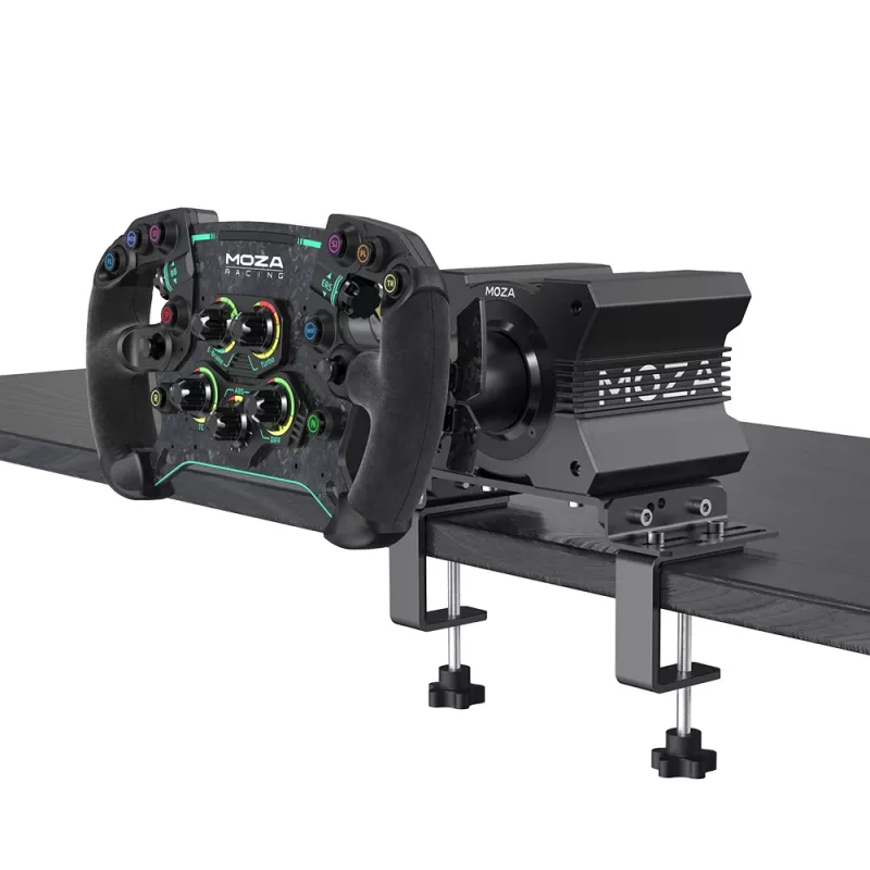 Moza Racing pöytäkiinnike, PC, kiinnike, musta, teräs, Moza, R5, R9, R12