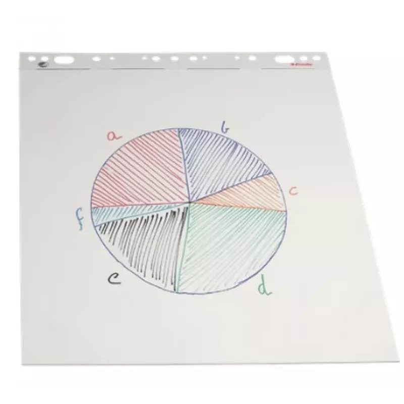 Esselte fläppitaululehtiö 59x80cm 70g/m² 50 arkkia, valkoinen, 59x83, 50 arkkia, 70 g/m²