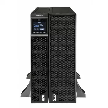APC Smart-UPS On-Line, 8 kVA/8 kW, Rack/Tower, 230 V, 2x IEC C13+1x IEC C19+kiinteä 3-johdin (H+N+E) lähdöt, verkkokortti, ilman kiskosarjaa