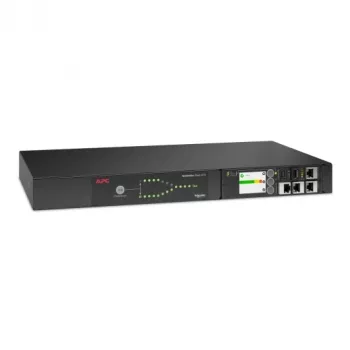 APC Netshelter Rack automaattinen siirtokytkin, 1U, 15A, 100/120V, 5-15 IN, 10 5-15R OUT, 50/60Hz