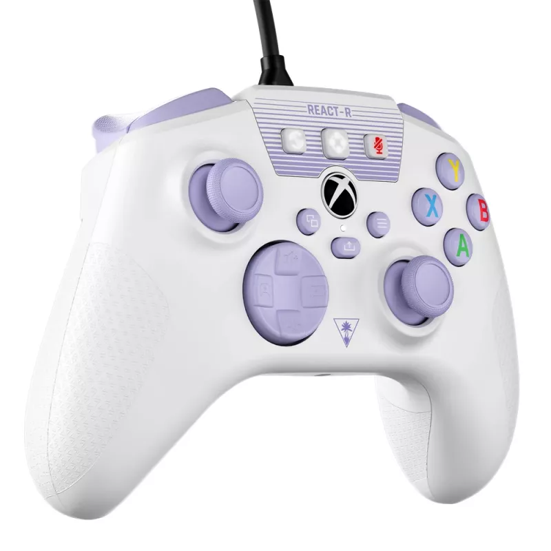 Turtle Beach REACT-R violetti, valkoinen USB-peliohjain PC, Xbox One, Xbox One S, Xbox One X, Xbox Series S, Xbox Series X