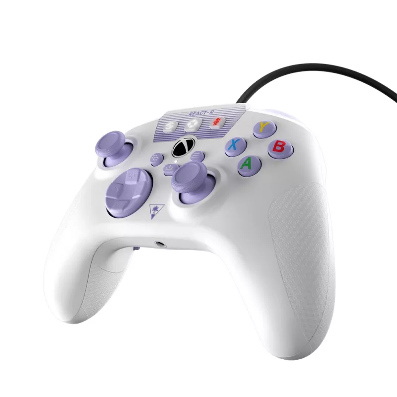 Turtle Beach REACT-R violetti, valkoinen USB-peliohjain PC, Xbox One, Xbox One S, Xbox One X, Xbox Series S, Xbox Series X
