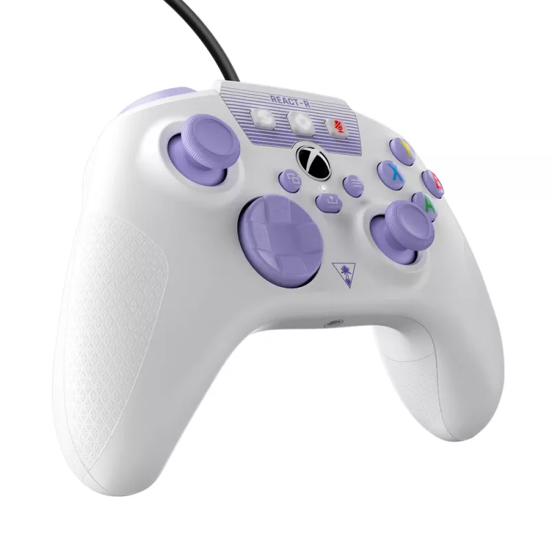 Turtle Beach REACT-R violetti, valkoinen USB-peliohjain PC, Xbox One, Xbox One S, Xbox One X, Xbox Series S, Xbox Series X