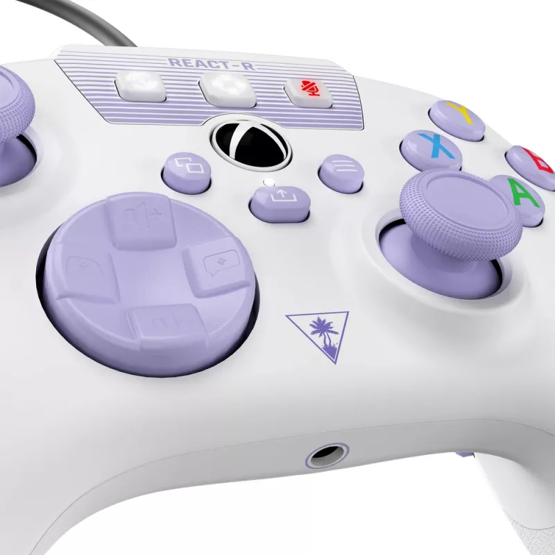 Turtle Beach REACT-R violetti, valkoinen USB-peliohjain PC, Xbox One, Xbox One S, Xbox One X, Xbox Series S, Xbox Series X