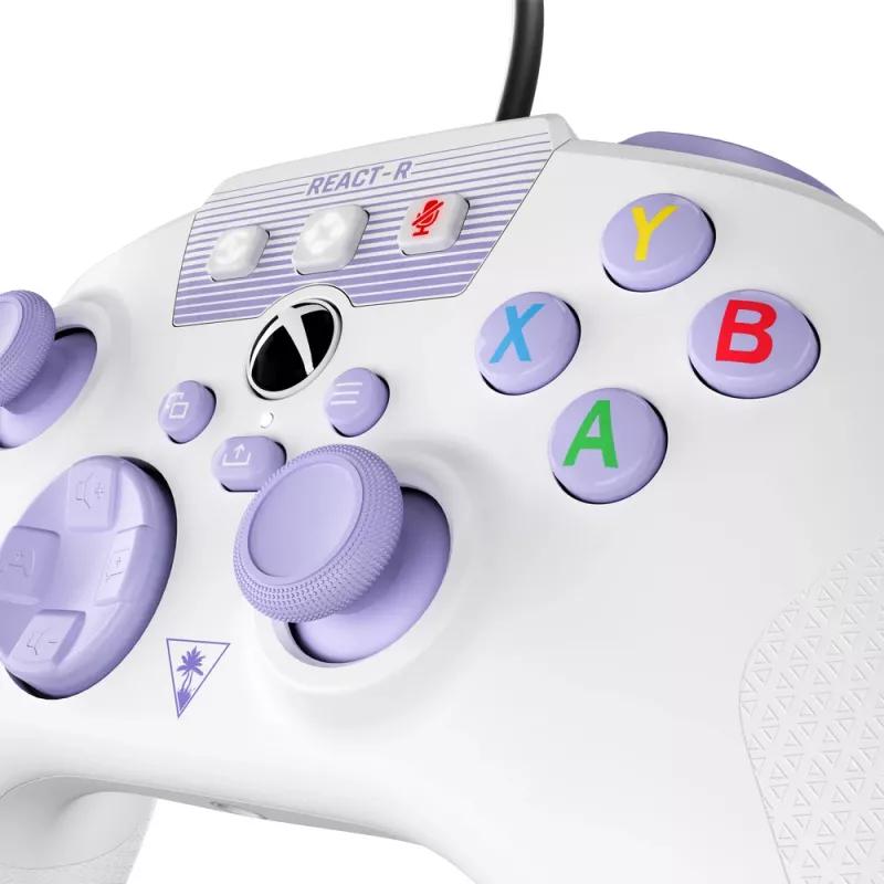 Turtle Beach REACT-R violetti, valkoinen USB-peliohjain PC, Xbox One, Xbox One S, Xbox One X, Xbox Series S, Xbox Series X