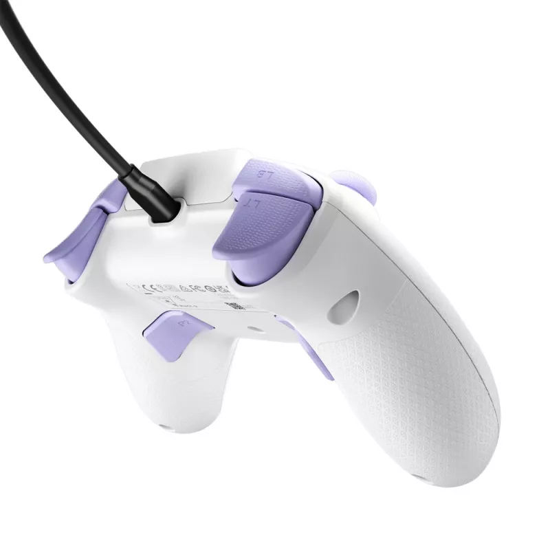 Turtle Beach REACT-R violetti, valkoinen USB-peliohjain PC, Xbox One, Xbox One S, Xbox One X, Xbox Series S, Xbox Series X