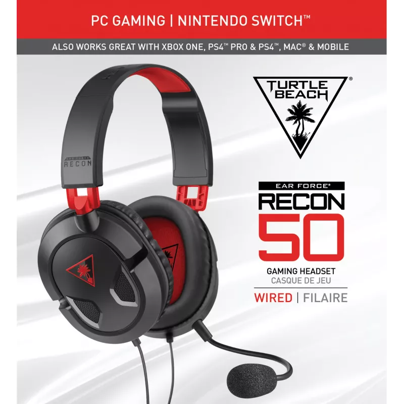 Turtle Beach Recon 50 headset johdollinen peliheadset – PC, Xbox Series X tai S, Xbox One, PS5 ja PS4