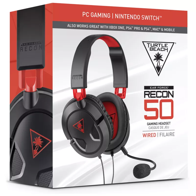 Turtle Beach Recon 50 headset johdollinen peliheadset – PC, Xbox Series X tai S, Xbox One, PS5 ja PS4