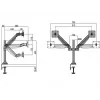 Multibrackets M VESA Gas Lift Arm Dual musta
