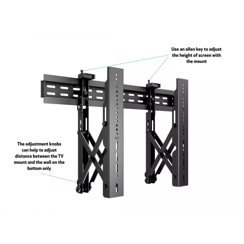 Videoseinäkiinnike Multibrackets M Public Push 40-70
