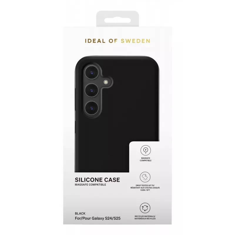 iDeal of Sweden Silicone Case MagSafe Galaxy S24 / S25 musta