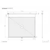 Multibrackets M 4:3 manuaalinen projektionäyttö 200x150, 100 tuumaa
