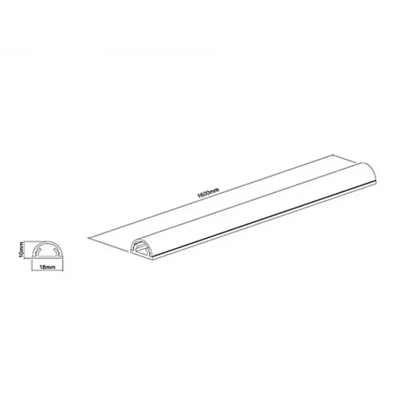 Multibrackets M Universal kaapelikotelo musta 18 mm leveys 1600 mm pituus