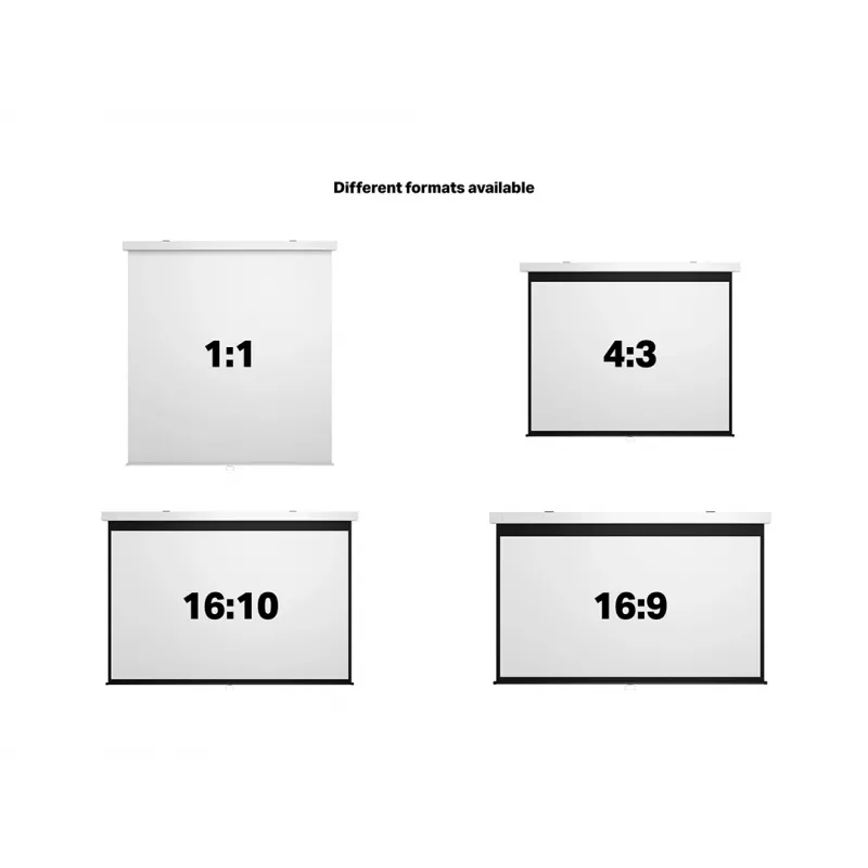 Multibrackets M 1:1 manuaalinen projektiokangas 200x200, 112 tuumaa White Edition