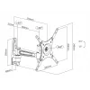 Multibrackets M VESA Flexarm 360 II -VESA-teline hopea 75 100 200