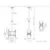 Multibrackets M Public Medium Back to Back -kiinnitys kattoon musta 3000