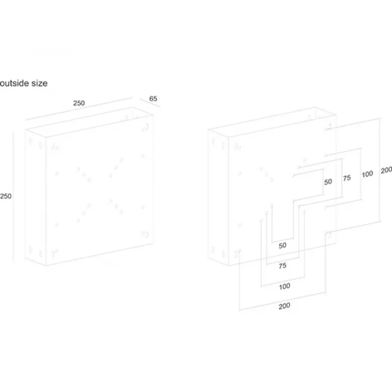 Multibrackets M PC Media Box/Digital Signage Box I -CPU-telineen näyttöteline