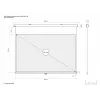 Multibrackets M 16:10 manuaalinen projektionäyttö 232,6x145,4, 108 tuumaa