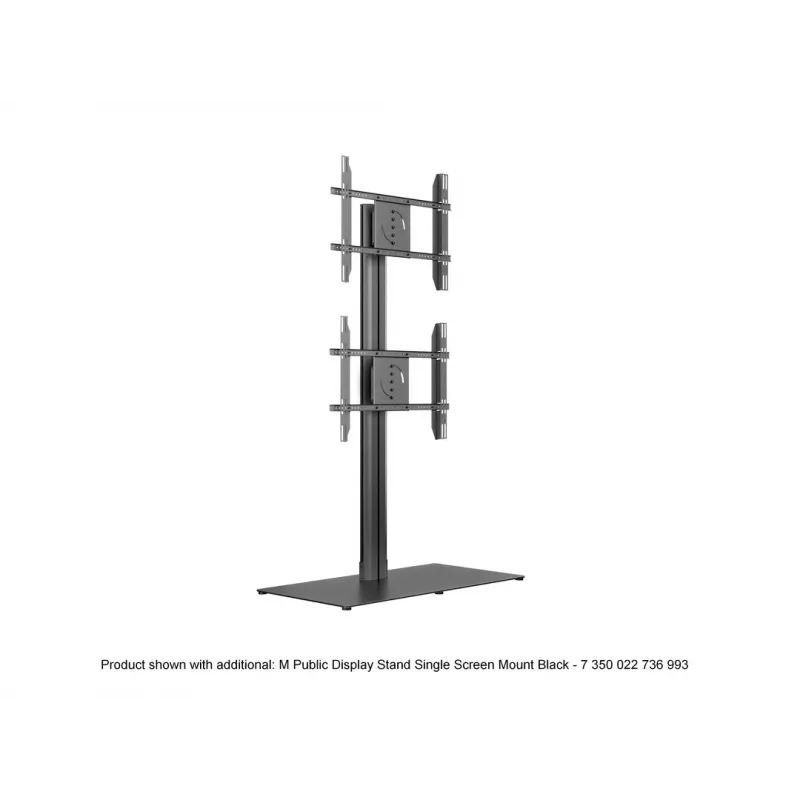 MULTIBRACKETS M yksittäisen näytön Public Display -jalusta – musta, tukee enint. 60 kg, VESA 200x200–800x400