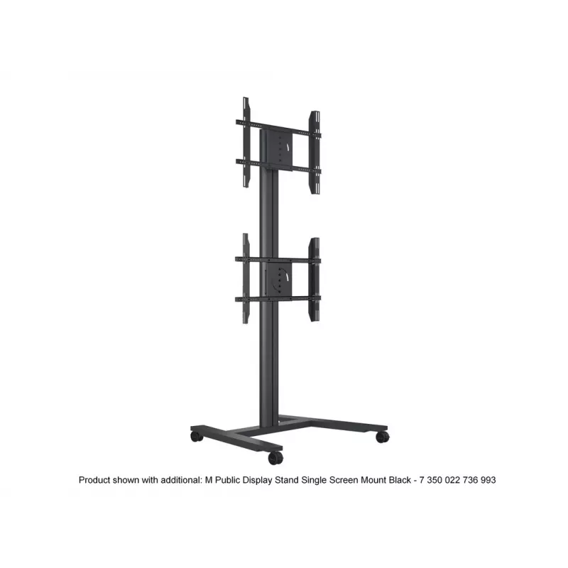 MULTIBRACKETS M yksittäisen näytön Public Display -jalusta – musta, tukee enint. 60 kg, VESA 200x200–800x400