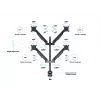 Multibrackets M VESA Gas Lift Arm Quad musta 40 kg 15-32 tuumaa