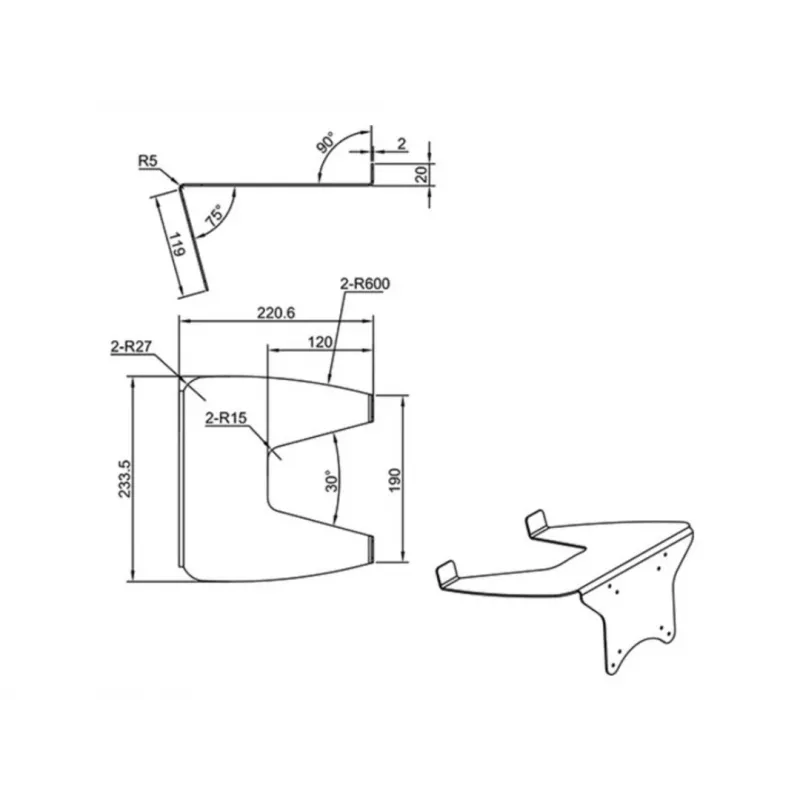 Multibrackets M Laptop Holder Gas Lift Arm -kannettavateline musta