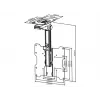 Multibrackets M VESA Flip Down -teline musta