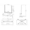 Multibrackets M VESA Tablestand Turn -pöytäteline, musta, keskikoko, MAX 400x400