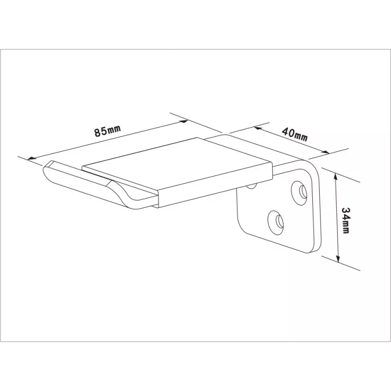Multibrackets M Headset Holder Wall -kuuloketeline, musta