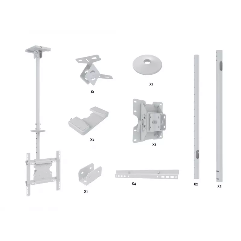 Multibrackets M Public Ceilingmount Medium Single White 3000 enimmäiskantavuus 30 kg min. näytön koko 32 tuumaa max. näytön koko 55 tuumaa