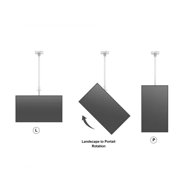 Multibrackets M Public Ceilingmount Medium Single White 3000 enimmäiskantavuus 30 kg min. näytön koko 32 tuumaa max. näytön koko 55 tuumaa