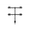 Multibrackets M Deskmount Basic Quad, puristin/läpivienti, 32 kg, 38,1 cm (15 tuumaa), 68,6 cm (27 tuumaa), 100 x 100 mm, musta