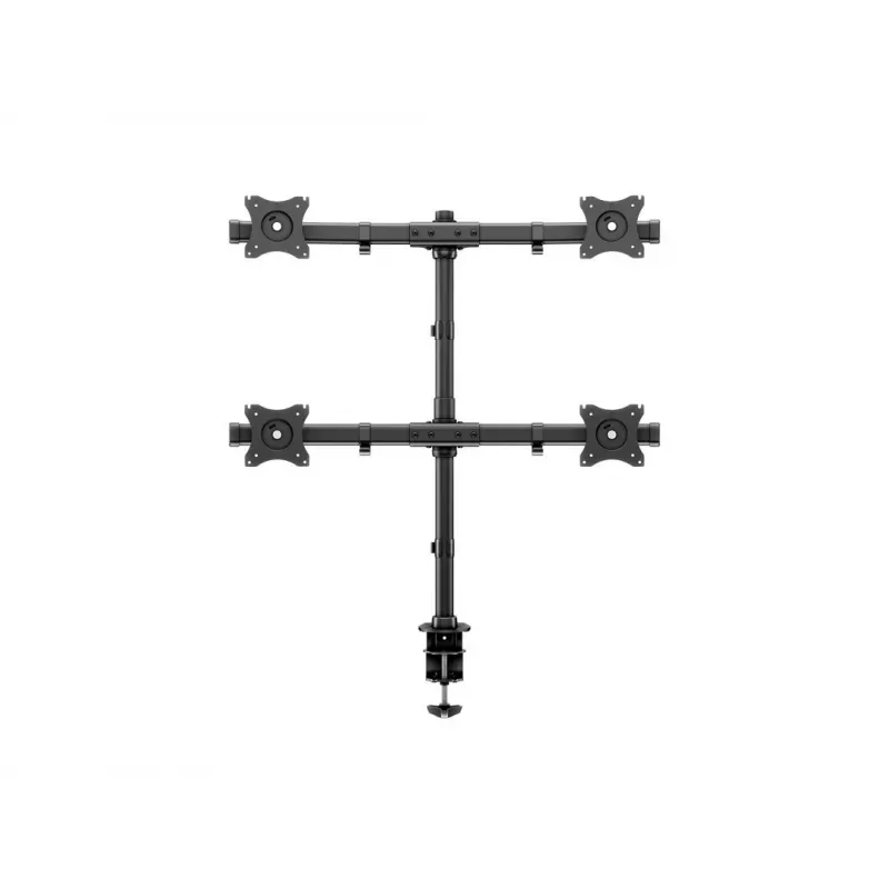 Multibrackets M Deskmount Basic Quad, puristin/läpivienti, 32 kg, 38,1 cm (15 tuumaa), 68,6 cm (27 tuumaa), 100 x 100 mm, musta